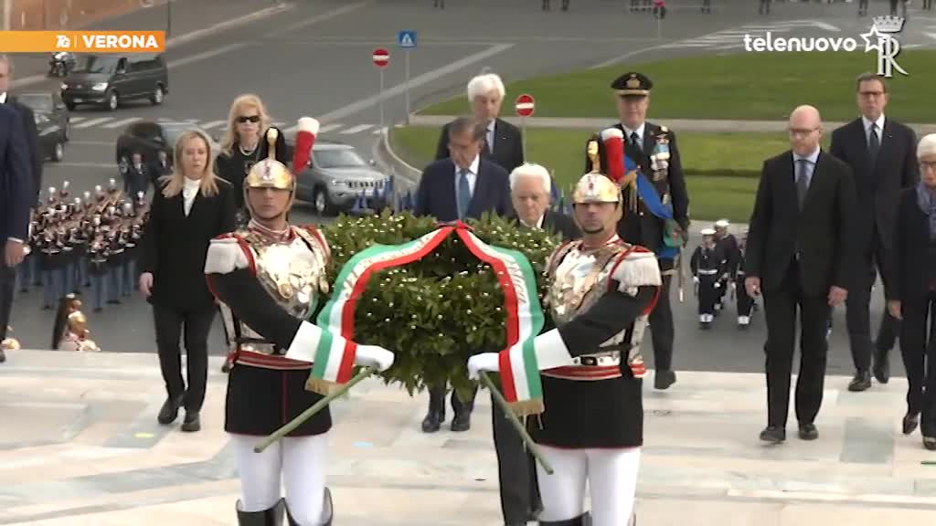 25 Aprile Fontana AllAltare Della Patria Con Mattarella La Russa E